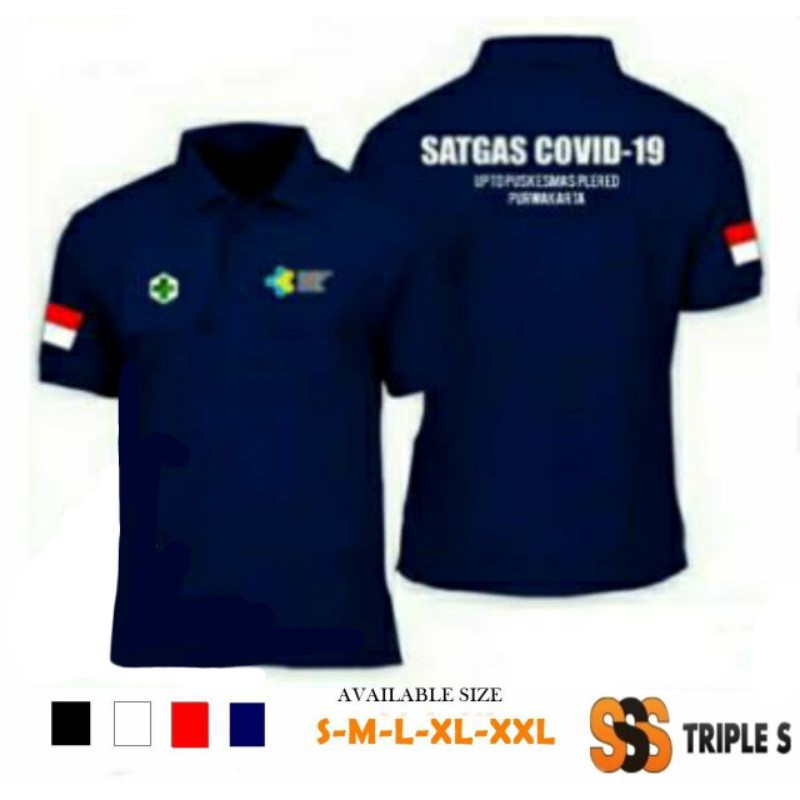 KAOS KERAH KEREN CUSTOM SATGAS COVID_19 DINKES TSHIRT BERKERAH