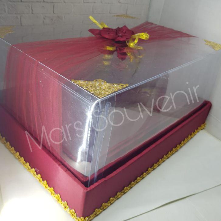 

❈ Kotak Hantaran - Seserahan Mika Tile 1 Set Isi 4 Box UK Sedang- ✮