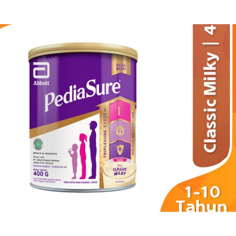 pediasure susu classic milky 400gr bebelove bebelac 800gram