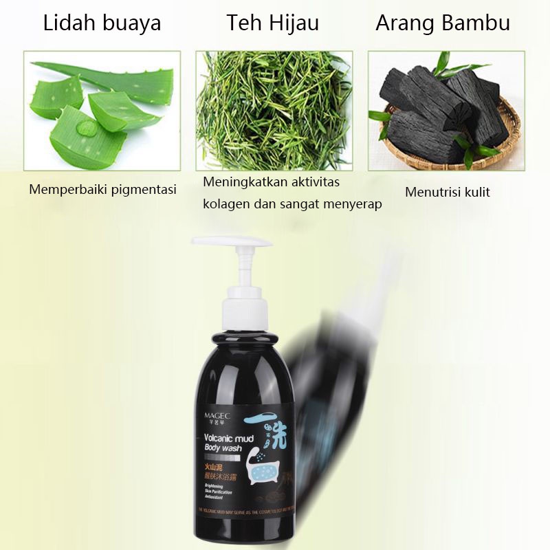 Sabun Mandi Cair Lumpur Vulkanik  Melembabkan Kulit  Body Wash 250g Secara Efektif Membersihkan Kulit   Membuat Kulit Segar Dan Nyaman