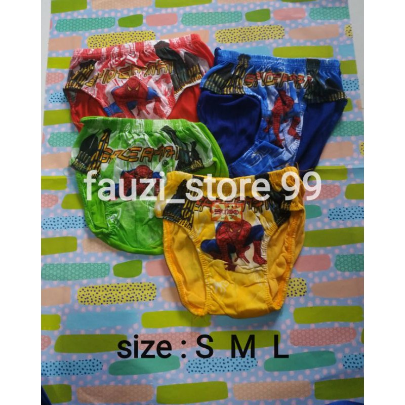CD anak SUMO(PER 1 PCD) celana dalam anak cowok motif gambar  karakter spiderman