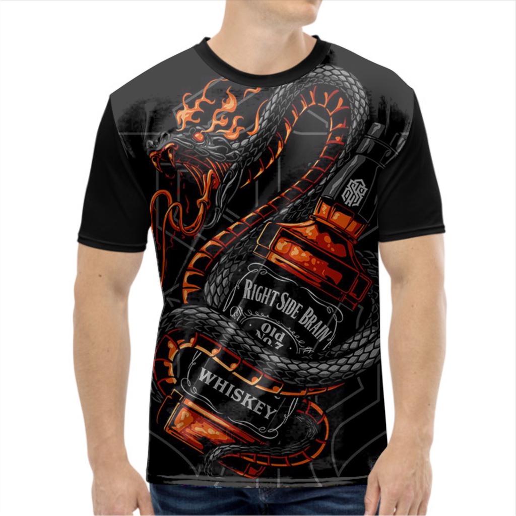Kaos Pria Whiskey Right Side Brain - Densstore80