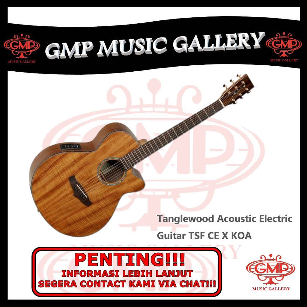 Tanglewood Acoustic Electric Guitar TSF CE X KOA / Gitar Akustik Elektrik Tanglewood