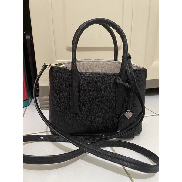 Kate Spade Mini Margaux Satchel Black taupe
