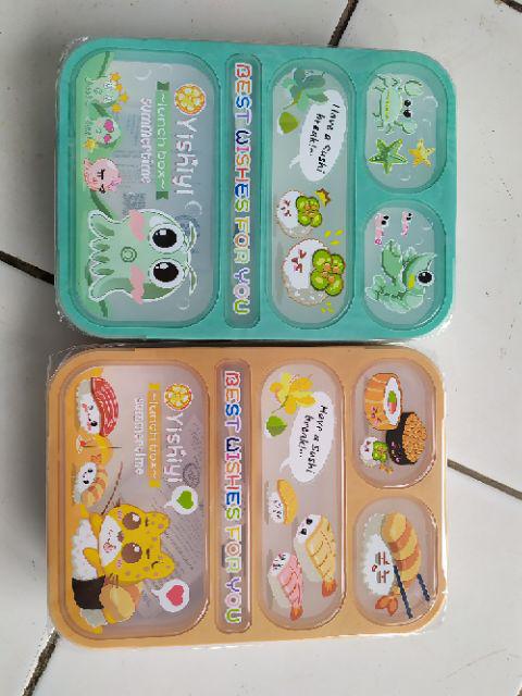 Lunch Box Yooyee 590 Sekat 5  Bpa Free