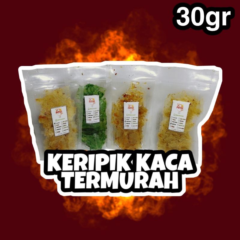 Keripik Kaca / Keripik Beling Kemasan Standing Pouch 30gr