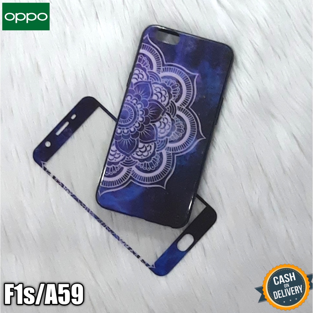 Softcase Tribal + Tempered Glass For Oppo F1s/A59