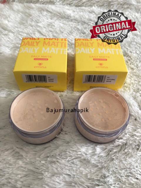 Emina daily Loose matte powder/bedak tabur matte emina/bedak emina