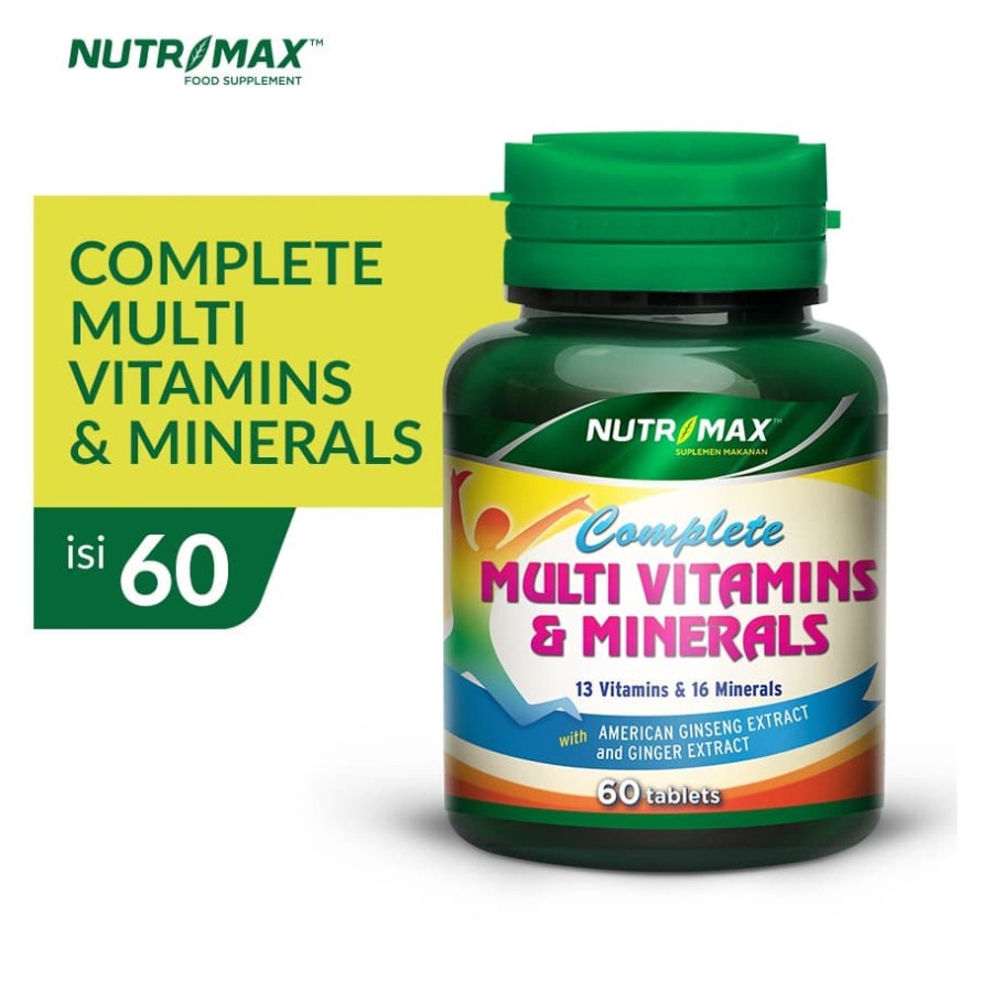 Nutrimax Complete Multi Vitamins &amp; Minerals isi 60tablets original