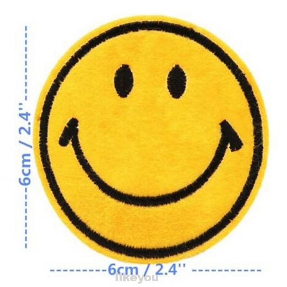 Stiker Patch Bordir Ekspresi Wajah Senyum Lucu Shopee Indonesia