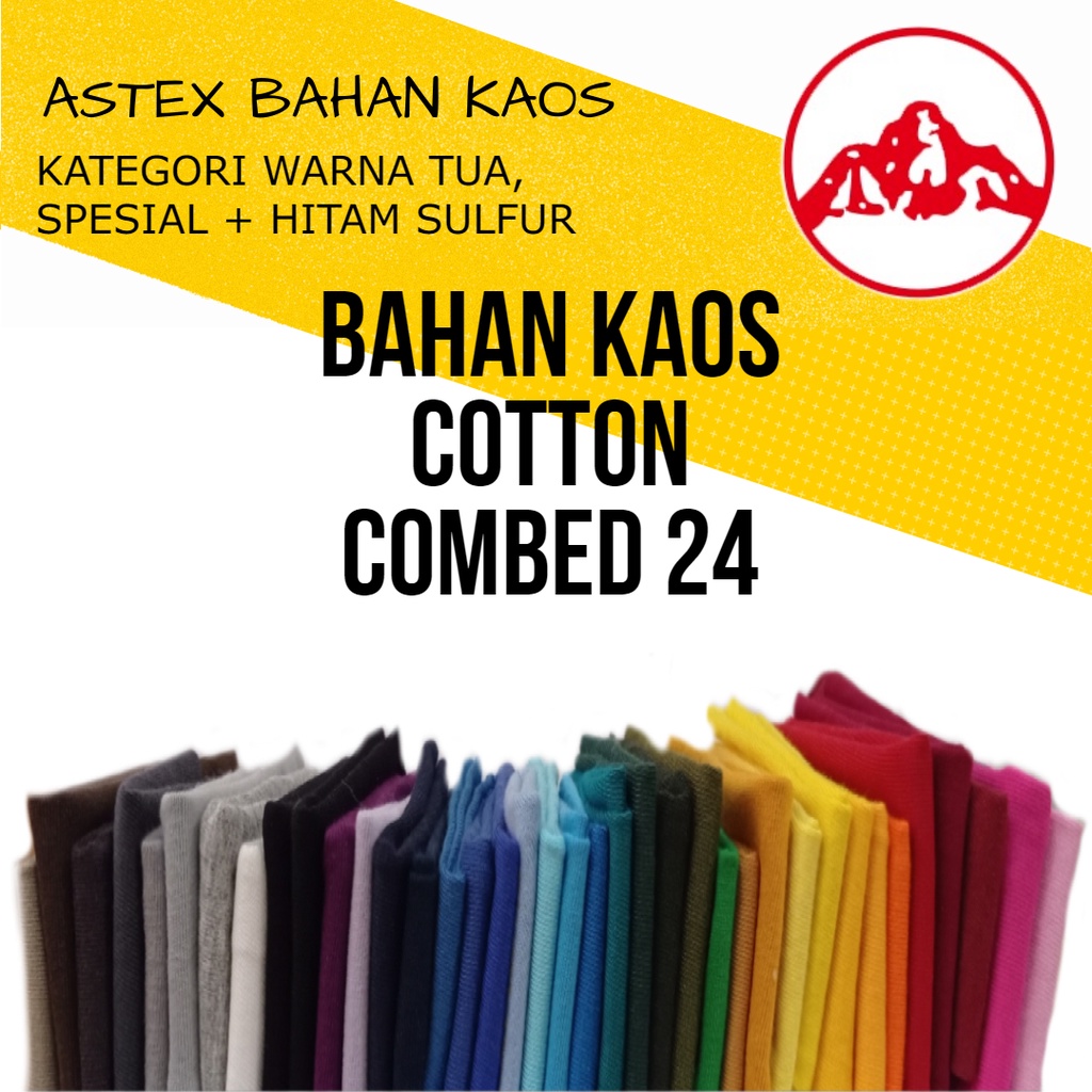 Kain Cotton Combed Premium 24s Per 1 Kg Warna Tua dan Spesial Bahan Kain Kaos Katun