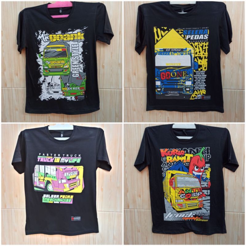 KAOS PRIA / KAOS TRUCK DRIVER MANIA / TRUCK LOVERS /CANTER MANIA TAWAKAL KATUN COMBED 30S DISTRO