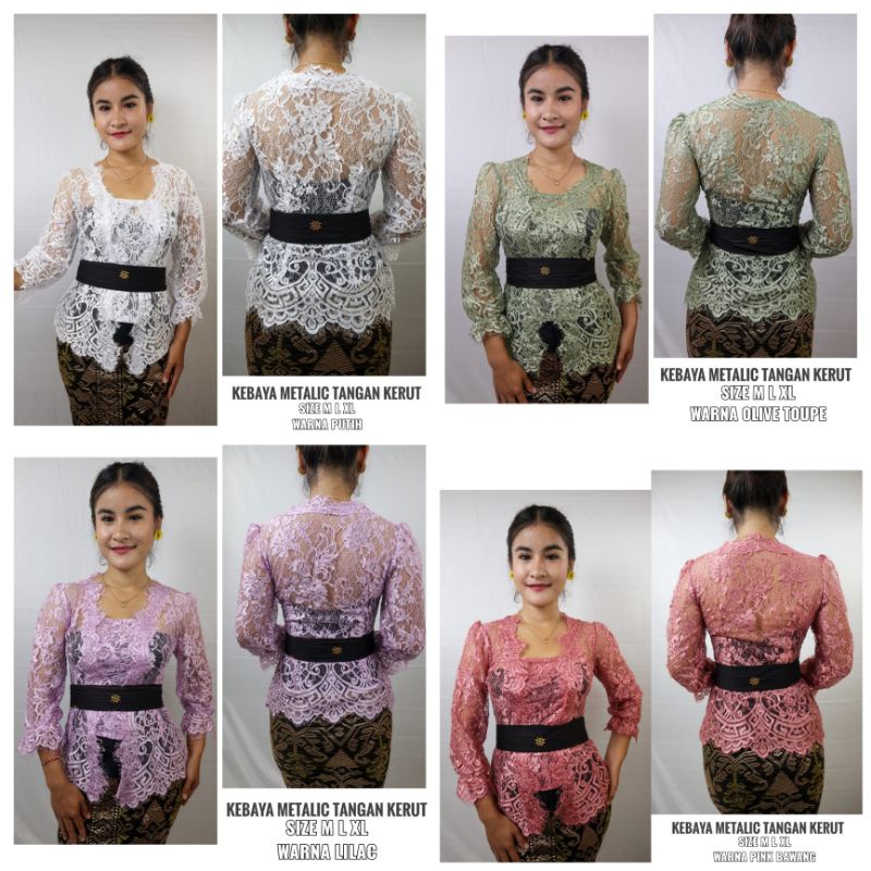 Promo Galungan Kebaya Metalic Tangan Kerut