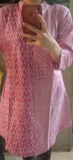 Terlaris Serut Genes Jelita Tunic Navbor Yelbor Whitbor Creambor Tunik Batik Modern Hrb030 Dolbi Dob
