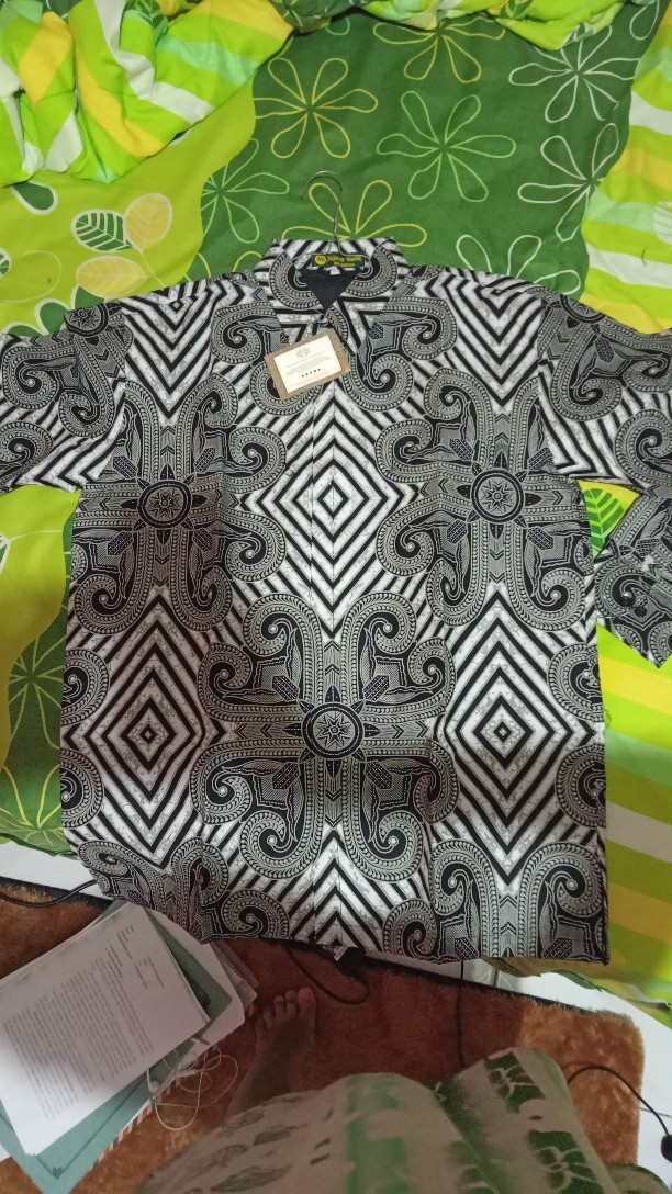 Mustika Lawasan Kemeja Batik Pria Full Furing Bahan Katun Sragenan