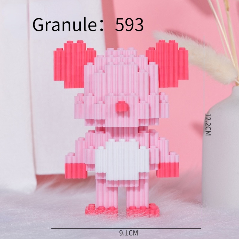 Bearbrick Mainan Balok Bangunsusun Model Lego Bentuk Beruang Untuk Hadiah Ulang Tahun Anak