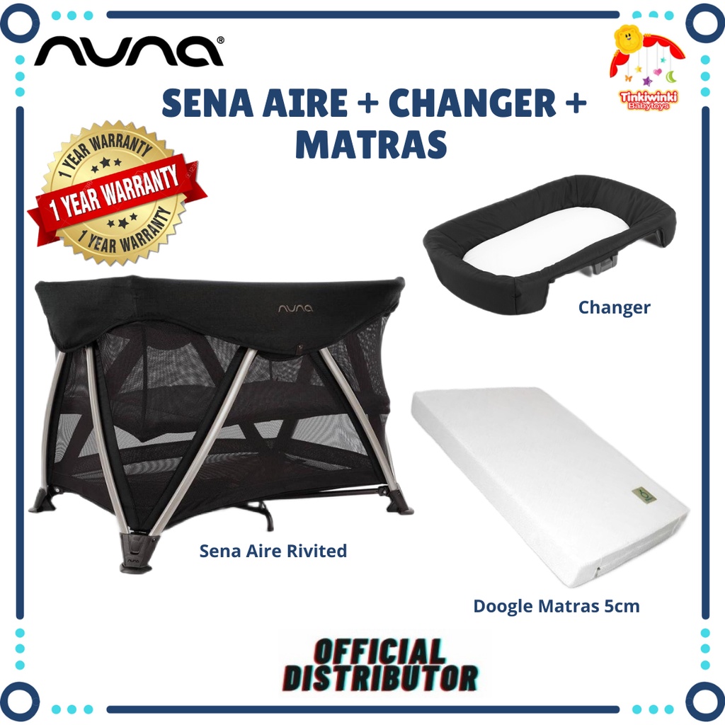 NUNA SENA AIRE + CHANGER + MATRAS DOOGLEE