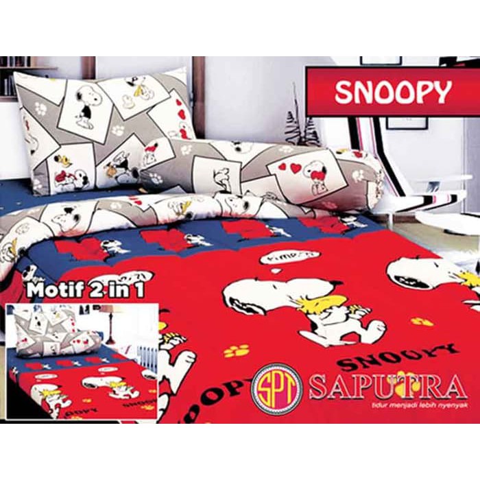 Bed Cover Set Sprei Rumbai Saputra 180 x 200 Snoopy