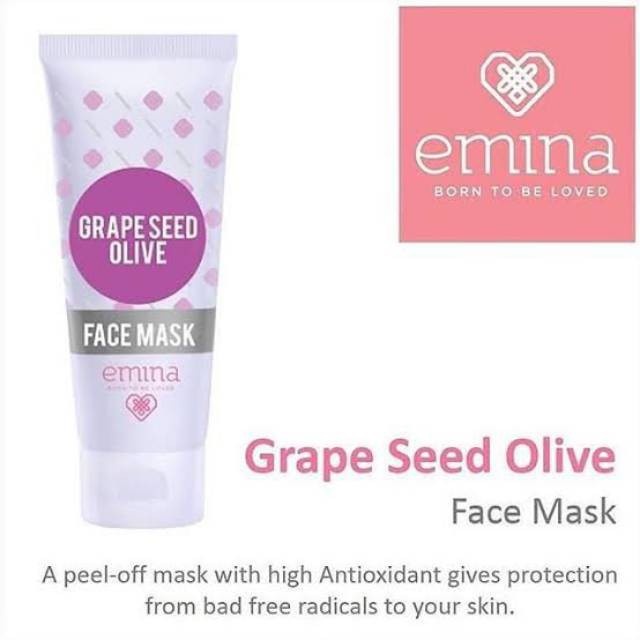 Emina Face Mask 60ml [Greentea Latte, Grapeseed Olive, Avocado Honey, Cranberry Juice]