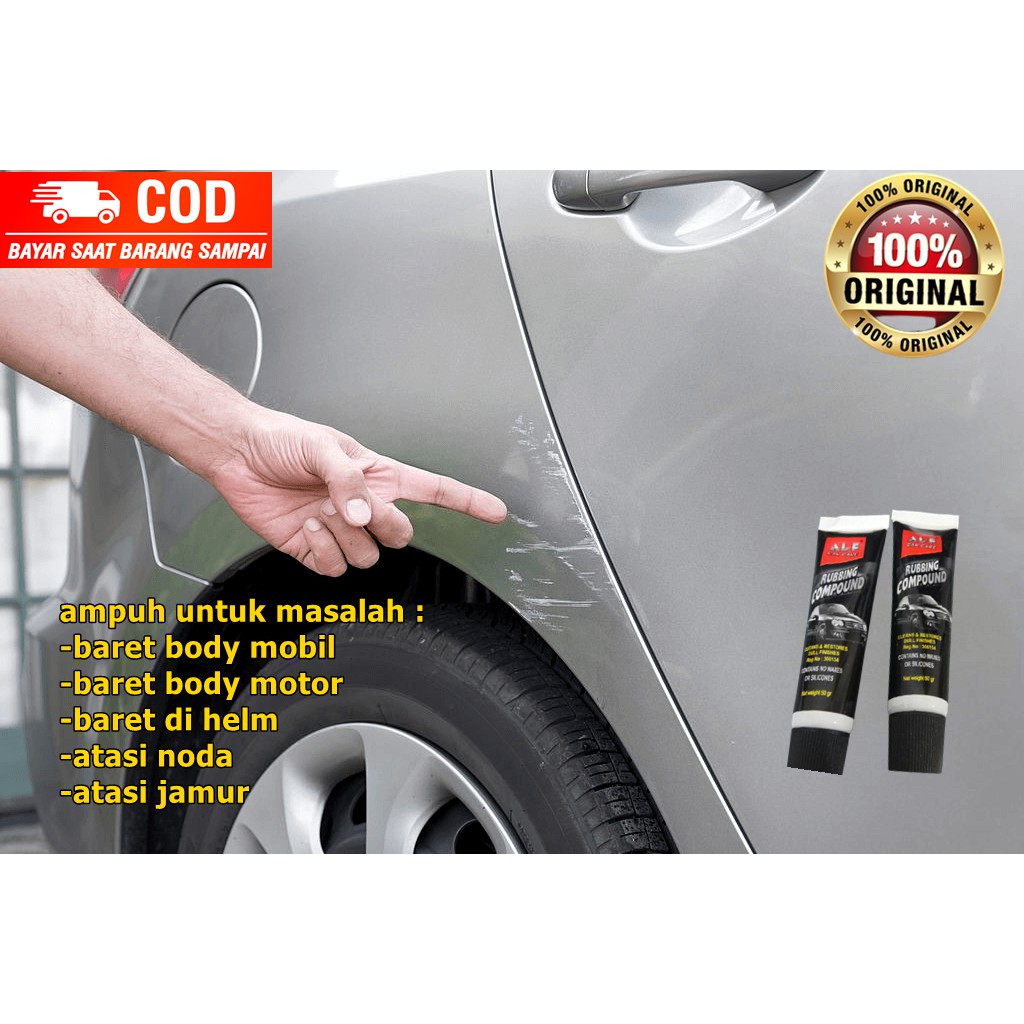 TERBARU rubbing compound mobil penghilang baret mobil terbaik warna hitam abu putih silver original