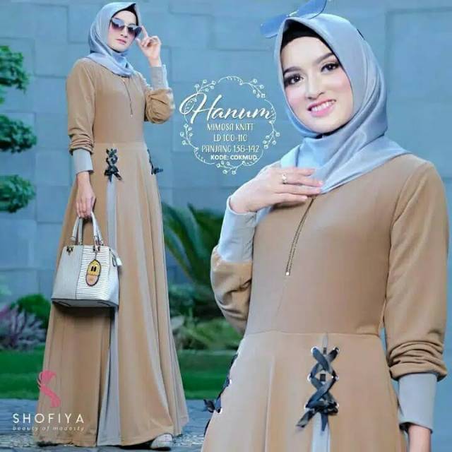 GAMIS SYARI ANNAJAH CAPUCCINO 900GR 110 140 ALLSIZE GAMIS SYARI BUSUI CADAR CREPE HQ POLOS MURAH I.