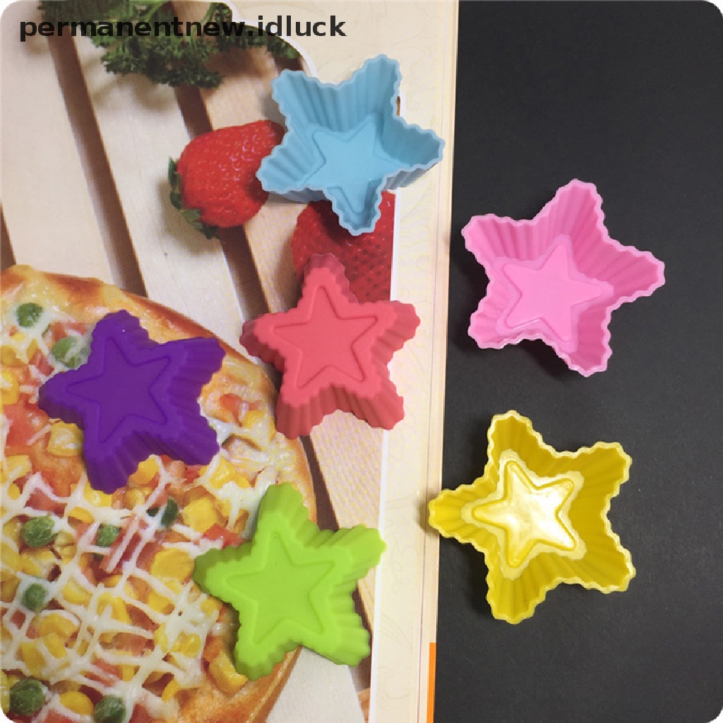 6 Pcs Alat Cetakan Kue Cupcake Muffin Bahan Silikon