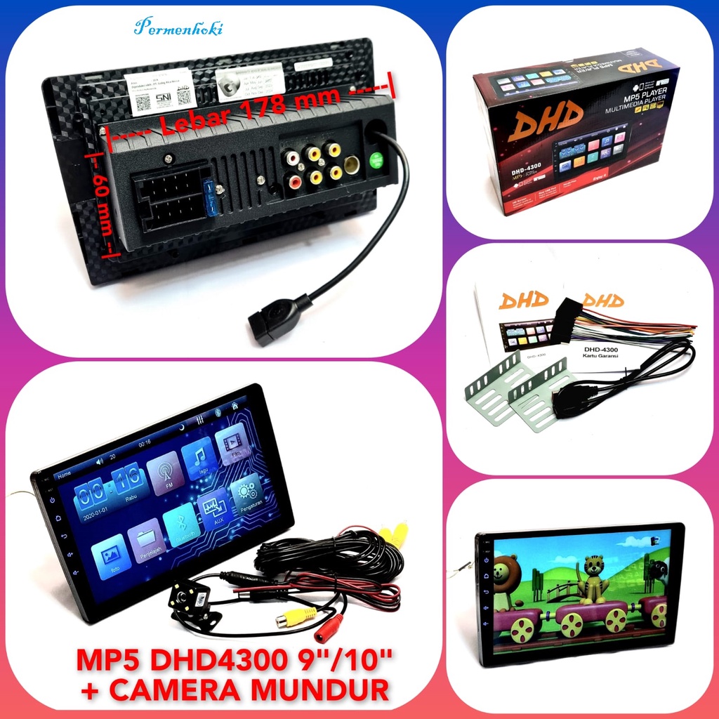 HEADUNIT MP5 DECKLESS DHD-4300 9/10 INCH MIRRORLINK BUKAN ANDROID