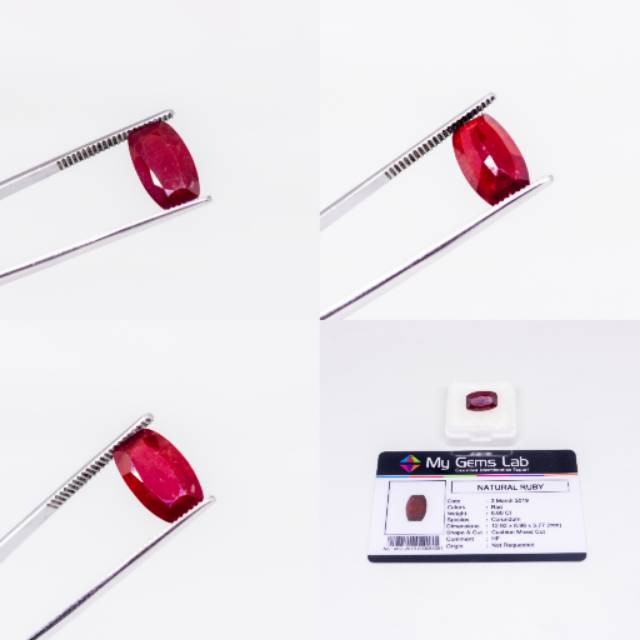 Natural 6.60 Ct. Pigeon Top Blood Ruby Tanzania Memo MGL