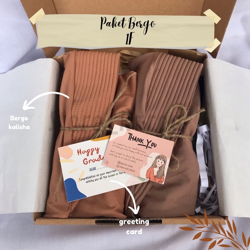 

hijab bergo Kalisha || hijab sport || Hampers gift box || kado ultah