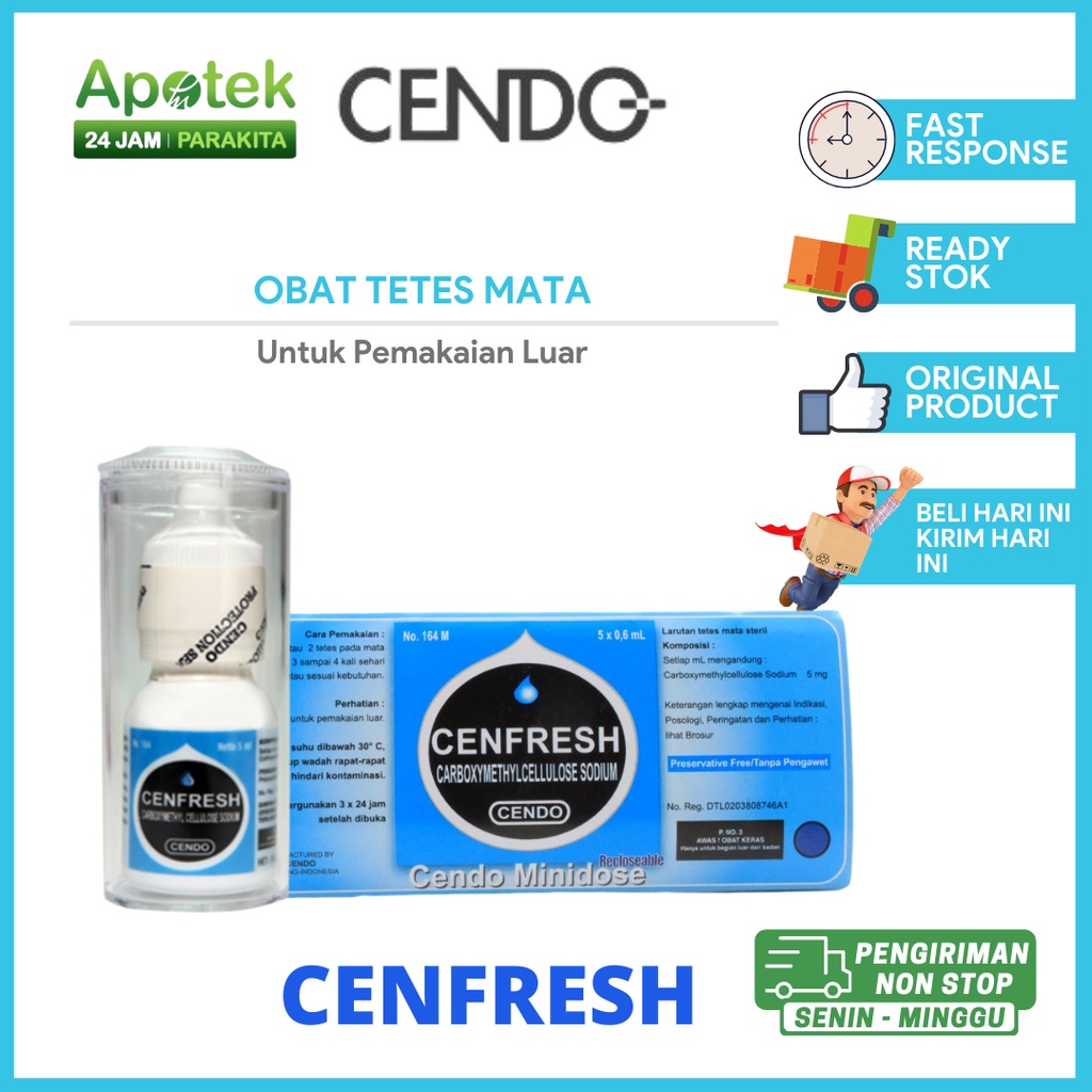 Cendo Cenfresh Eye Drop / Obat Tetes Mata Untuk Mata Kering / Iritasi