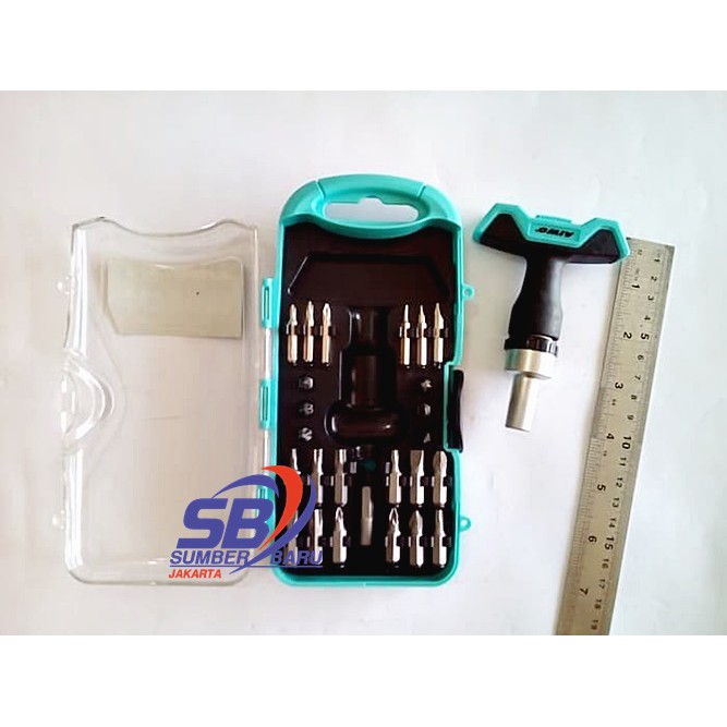 AIWO 4005 OBENG T FIVE STAR 27PCS SOCKET & BIT SET KUNCI SOK OBENG SERBAGUNA SBJ