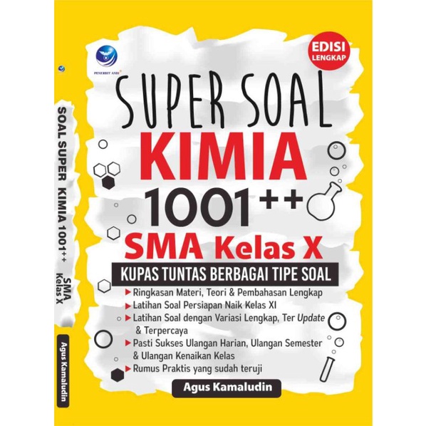 Buku super soal kimia 1001++ SMA kelas 10 kupas tuntas berbagai tipe soal