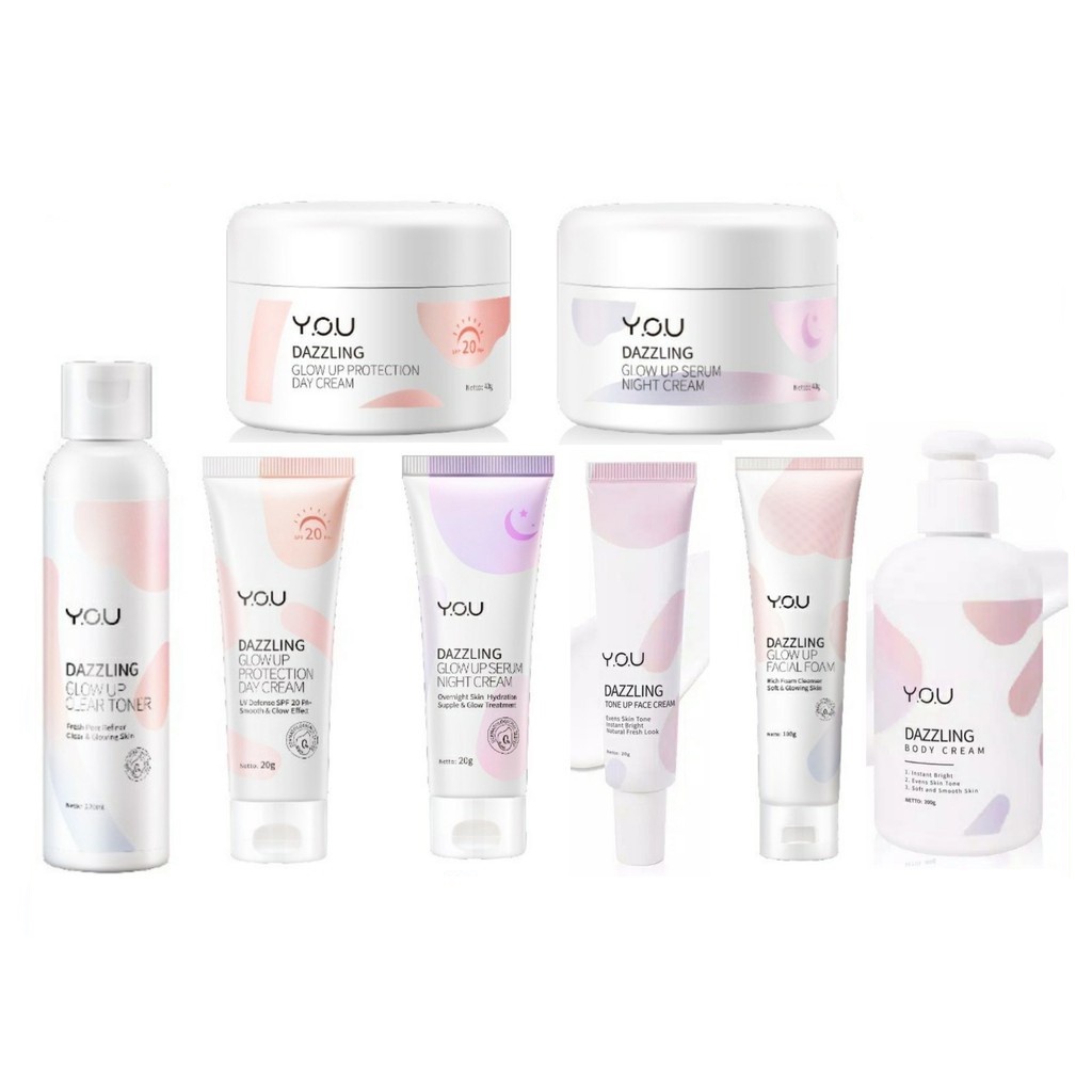 YOU Dazzling Glow Up Series{Day Cream,Night Cream,Toner, Facial Foam ,Body Cream}