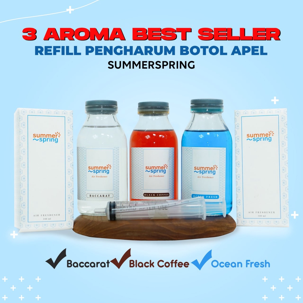 Pengharum Ruangan / Toilet / Lemari / Mobil / Wangi Tahan Lama / Bottle Refill (Isi Ulang)