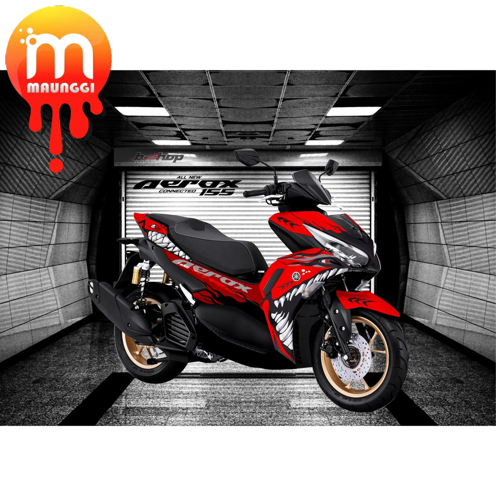 Striping all new aerox conected 155 Decal aerox 155 full body Stiker variasi motor aerox conected St