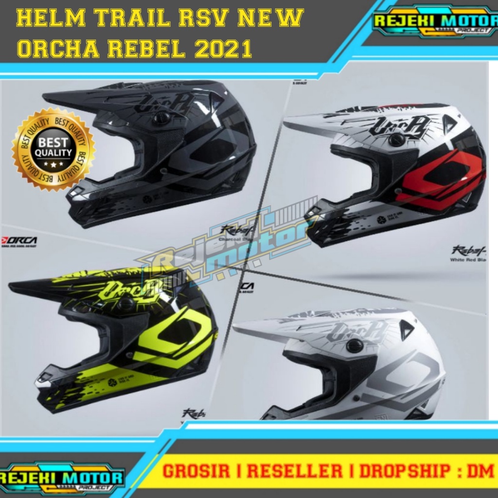 HELM TRAIL CROSS RSV ORCA ESQUELETO DAN REBEL TERBARU 2021