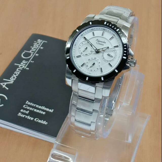 New Jam Tangan Wanita, Alexandre Christie Rantai Silver Ac6141 Original