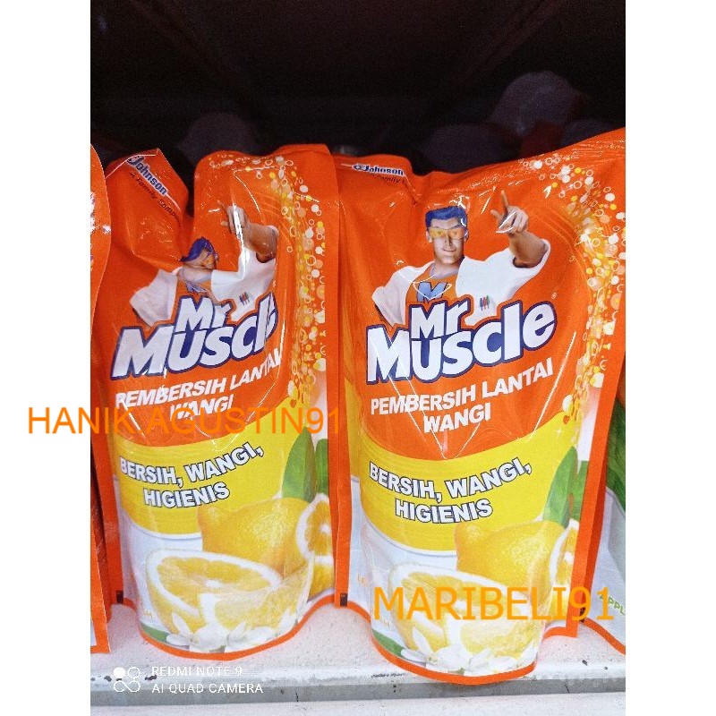 Mr. Muscle Mr Muscle Muscle Pembersih Lantai Wangi Lemon Pouch 800 ml maribeli91