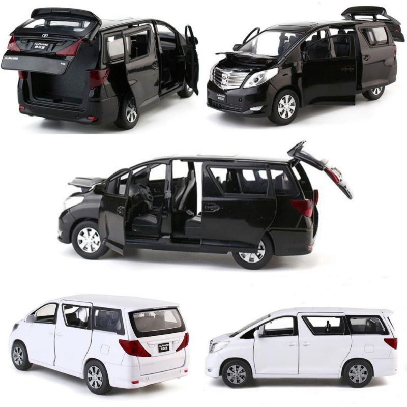 Diecast Mobil Toyota Alphard Miniatur Mobil Mainan Pajangan