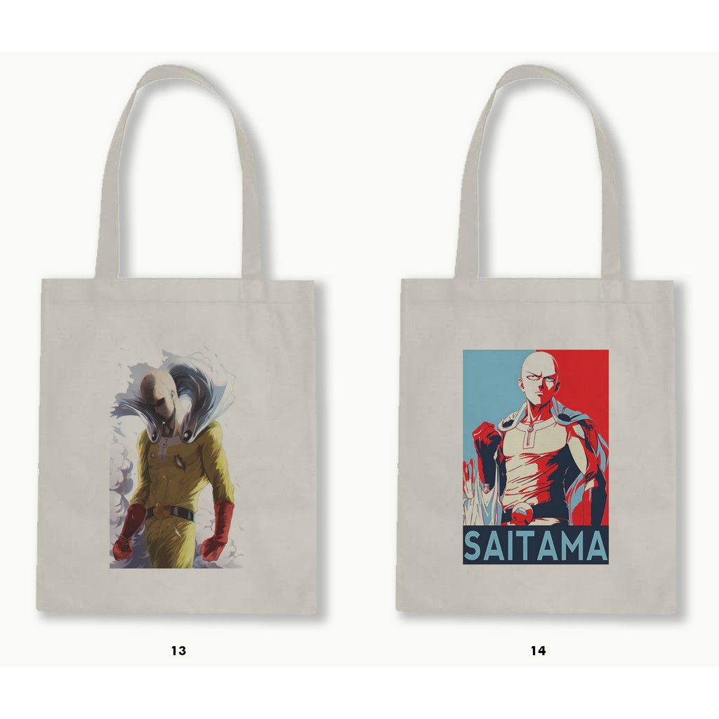 TOTE BAG BLACU  - ONE PUNCH MAN (SAITAMA)