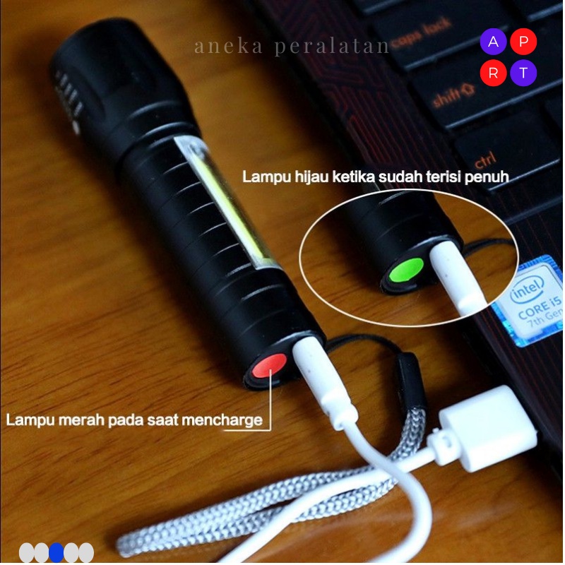 SENTER SWAT MINI ZOOM / SENTER POLISI LED / SENTER MULTIFUNGSI / SENTER SWAT Mini Recharger USB