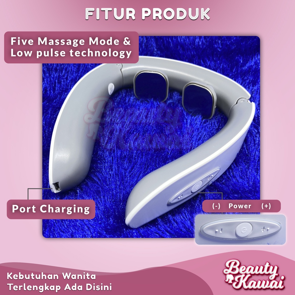 Alat Pijat Elektrik Kesehatan Leher 6 Mode Massage Rechargeable