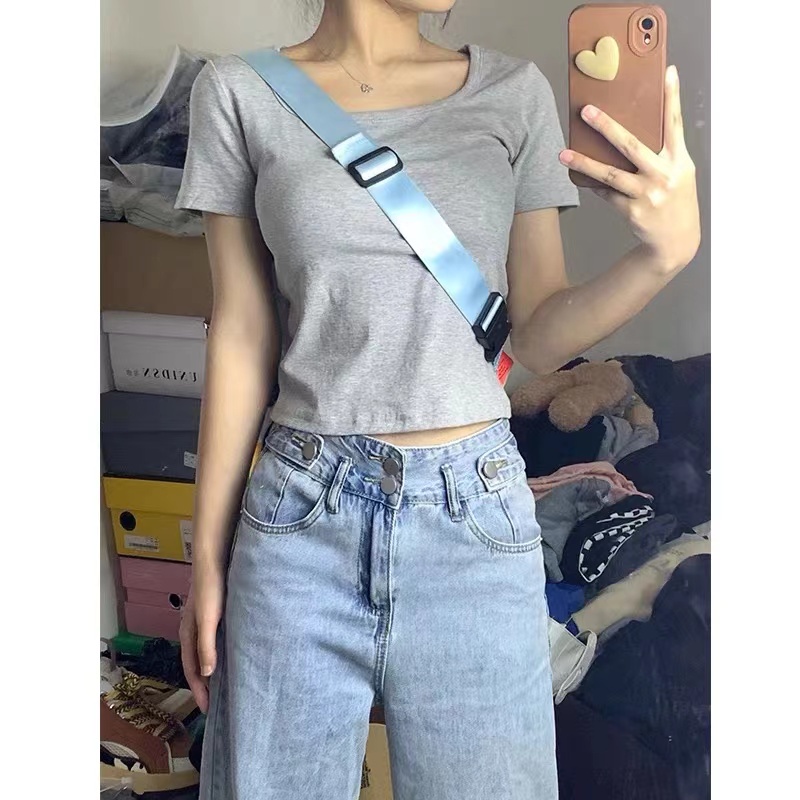 Celana Panjang Jeans Wanita Kekinian High Waist Celana Kulot Jeans Boyfriend Denim Pants Korean Style