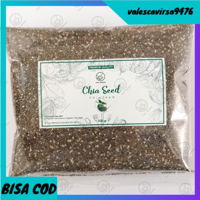 

⭐BISA COD⭐ 500gr Black Chia Seed ORGANIK / Rempah / JSR100% PREMIUM QUALITY
