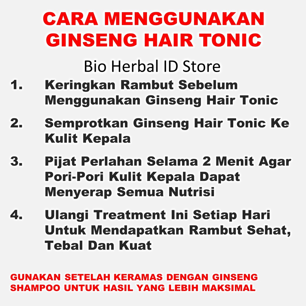 Serum Rambut Rontok Obat Ketombe Dan Rambut Rontok Hair Loss Ginseng Hair Tonic B2A-5