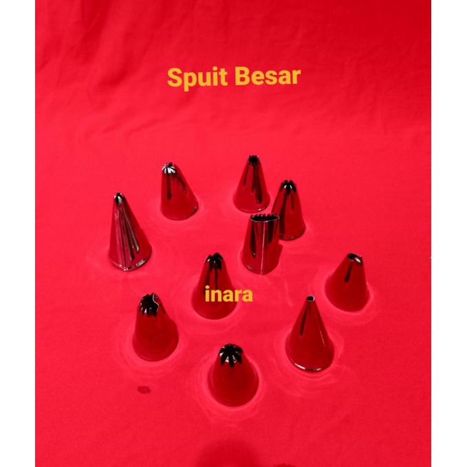 Spuit kue Besar (isi 10 macam)/spuit dekorasi kue/semprit