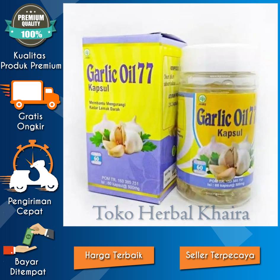 GARLIC OIL 77 KAPSUL MINYAK BAWANG PUTIH ISI 60 KAPSUL
