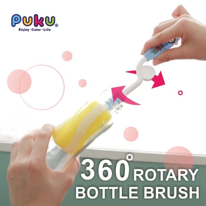 Puku - Rotary Sponge Bottle Brush