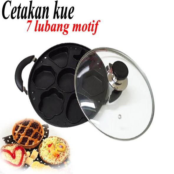 Cetakan Kue Lumpur Martabak Mini Snack Maker 7 Lubang Motif Shopee Indonesia