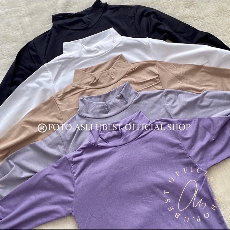 MANSET KAOS WANITA /  Manset Baju muslim / inner wanita muslim / Manset turtleneck / Atasan Muslim -mw